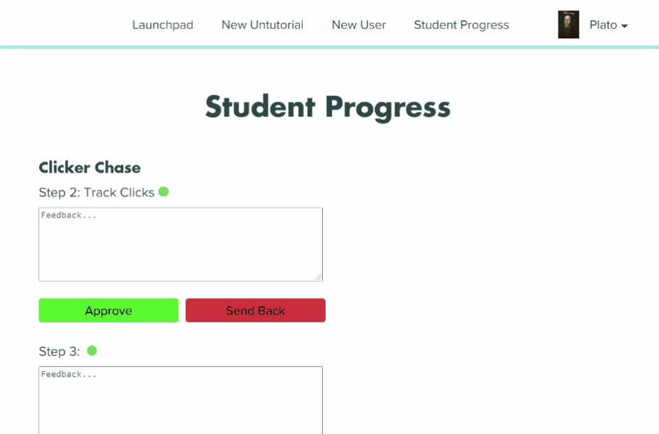 Teacher Approving Progress & Providing Feedback